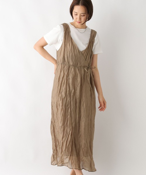 LEPSIM（レプシィム）の「クリンクルワンピース　128395（ワンピース・レディース・アイボリー/モカ/ブラック/グリーン・FREE）」の21枚目の写真