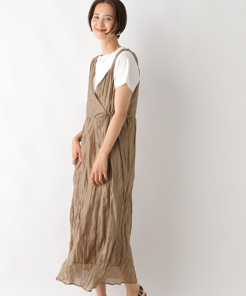 LEPSIM（レプシィム）の「クリンクルワンピース　128395（ワンピース・レディース・アイボリー/モカ/ブラック/グリーン・FREE）」の22枚目の写真