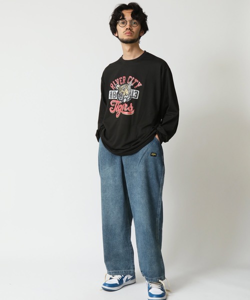 RYE CHASIN ワイドデニム 正規店購入 RYE CHASIN ダメージ加工 ワイドフィットデニム