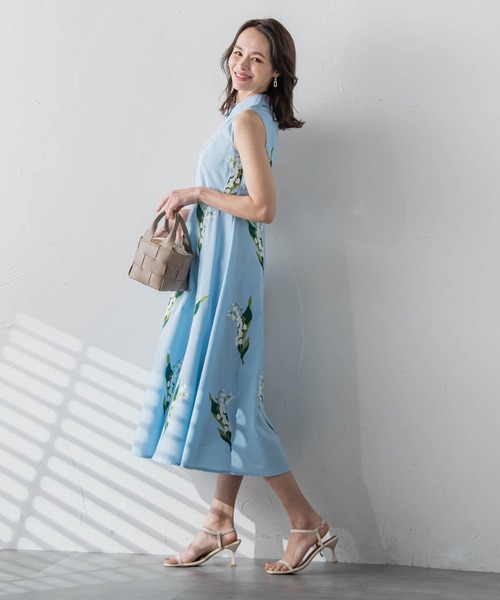 Viaggio Blu(ビアッジョブルー)の「スズラン刺繍ワンピース(ワンピース・レディース・ライトブルー・M/L)」の5枚目の写真