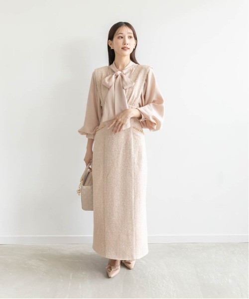 RANDA（ランダ）の「2WAYボウタイリボンブラウス（シャツ/ブラウス・レディース・アイボリー/ピンク/ホワイト・FREE）」の6枚目の写真