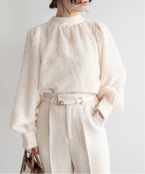 RANDA（ランダ）の「2WAYボウタイリボンブラウス（シャツ/ブラウス・レディース・アイボリー/ピンク/ホワイト・FREE）」の7枚目の写真