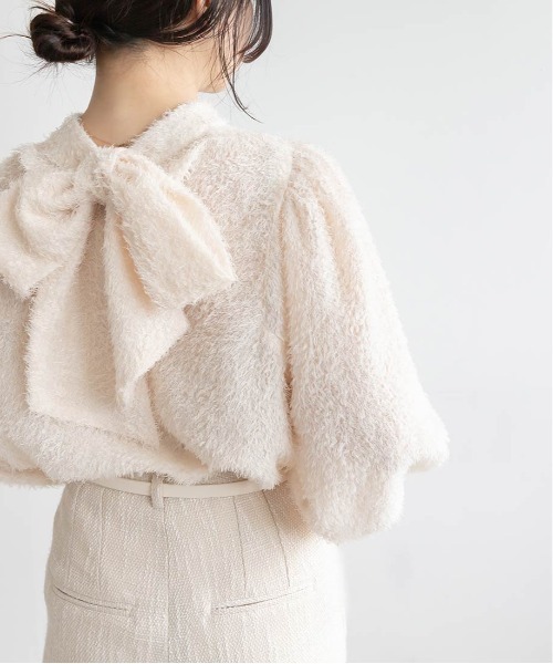 RANDA（ランダ）の「2WAYボウタイリボンブラウス（シャツ/ブラウス・レディース・アイボリー/ピンク/ホワイト・FREE）」の8枚目の写真