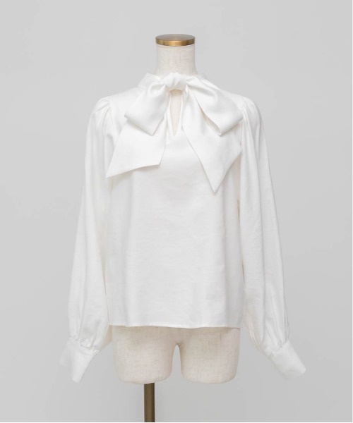RANDA（ランダ）の「2WAYボウタイリボンブラウス（シャツ/ブラウス・レディース・アイボリー/ピンク/ホワイト・FREE）」の10枚目の写真