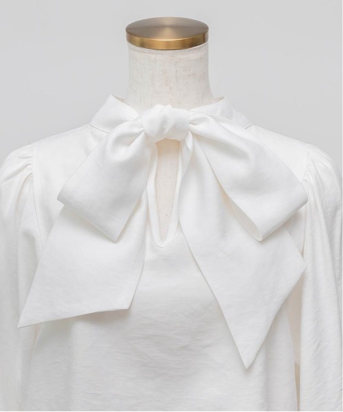 RANDA（ランダ）の「2WAYボウタイリボンブラウス（シャツ/ブラウス・レディース・アイボリー/ピンク/ホワイト・FREE）」の13枚目の写真