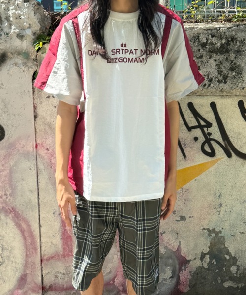 MGV(エムジーヴィー)の「バイカラーロゴカットソー(Tシャツ/カットソー・メンズ・ライトブルー/レッド/ブラウン・MEDIUM/LARGE/X-LARGE)」の4枚目の写真
