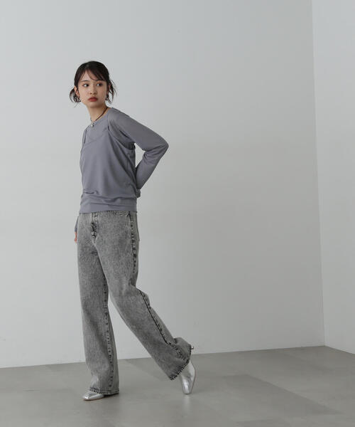 N.（N. Natural Beauty Basic）（エヌエヌナチュラルビューティーベーシック）の「◆タンクレイヤーカットソー（Tシャツ/カットソー・レディース・オフホワイト/チャコールグレー/ブルー・MEDIUM）」の22枚目の写真