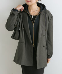 RIVE DROITE | 予約【ゆったり着やすい】ウールライクピークドラペルジャケット(テーラードジャケット)