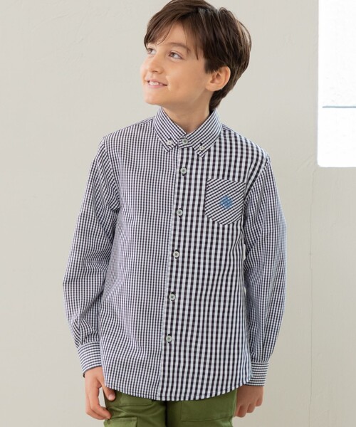【セール】【140-170cm】ギンガムチェック シャツ（シャツ/ブラウス）｜J.PRESS（ジェイプレス）