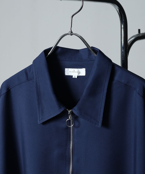 NILWAY(ニルウェイ)の「Half Zip Loose Shirt / ハーフリングジップルーズシャツ(シャツ/ブラウス・メンズ・ブラック/グレイッシュベージュ/ホワイト系/ホワイト系1/ブラック系2/ホワイト/ライトグレー/ブラック系1/ネイビー/チャコール/ブラック系・MEDIUM/LARGE)」の15枚目の写真