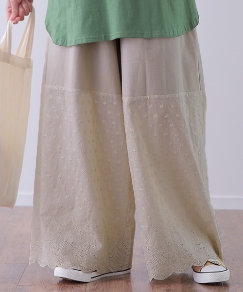 HUG.U（ハグユー）の「裾ペチパンツ（その他パンツ・レディース・ベージュ/グレー系その他2/グレー系その他3/ホワイト/ホワイト系その他/ベージュ系その他/ホワイト系その他3/ベージュ系その他2/ブラック/グレー系その他/ブラック系その他2/チャコールグレー/ブラック系その他/ホワイト系その他2/ブラック系その他3/ベージュ系その他3・レギュラー丈/トール丈）」の14枚目の写真