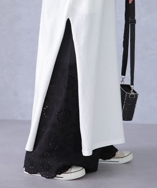 HUG.U（ハグユー）の「裾ペチパンツ（その他パンツ・レディース・ベージュ/グレー系その他2/グレー系その他3/ホワイト/ホワイト系その他/ベージュ系その他/ホワイト系その他3/ベージュ系その他2/ブラック/グレー系その他/ブラック系その他2/チャコールグレー/ブラック系その他/ホワイト系その他2/ブラック系その他3/ベージュ系その他3・レギュラー丈/トール丈）」の5枚目の写真