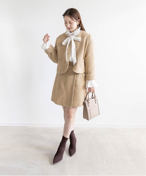 RANDA(ランダ)の「ラップデザインミニスカート(スカート・レディース・ベージュ/チェック/ブラック・0/1)」の22枚目の写真