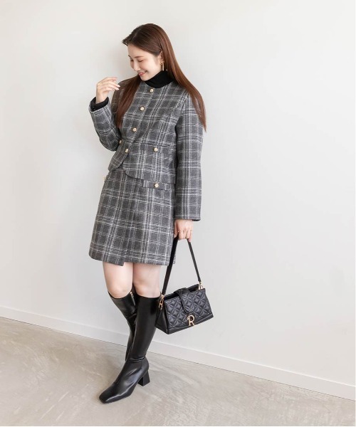 RANDA(ランダ)の「ラップデザインミニスカート(スカート・レディース・ベージュ/チェック/ブラック・0/1)」の17枚目の写真