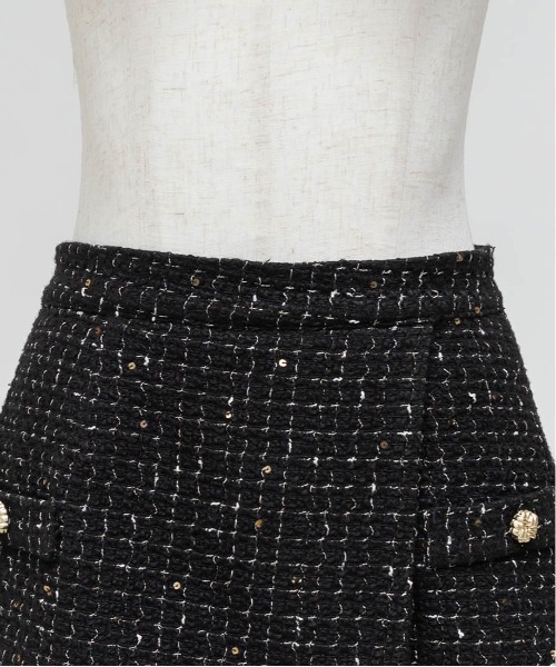 RANDA(ランダ)の「ラップデザインミニスカート(スカート・レディース・ベージュ/チェック/ブラック・0/1)」の9枚目の写真