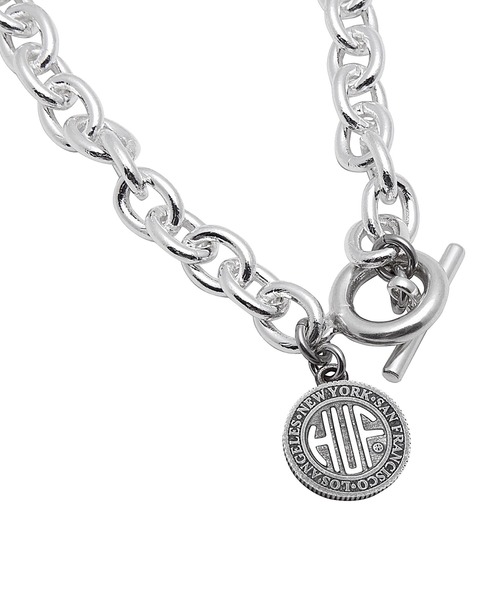 HUF（ハフ）の「REGIONAL BRACELET SILVER / HUF ロゴプレート ブレスレット（ブレスレット・メンズ・シルバー・S/M/L/XL）」の3枚目の写真