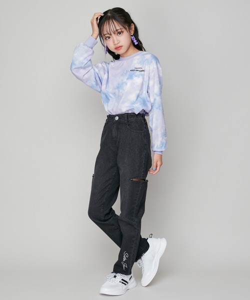 SISTER JENNI(SISTER JENNI)の「【ウエスト調整可】サイドカットデニムロングパンツ(デニムパンツ・キッズ・ブルー/ブラック・130cm/160cm/150cm/140cm)」の9枚目の写真
