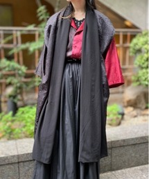ドレープガウンロングジレ