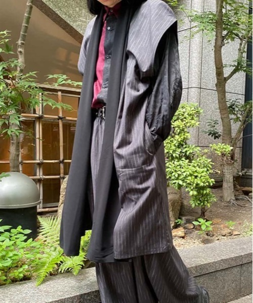 AXES-X（アクシーズエックス）の「ドレープガウンロングジレ（ベスト・メンズ・グレー/その他1/その他2・LARGE/MEDIUM）」の4枚目の写真