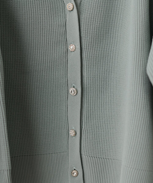 natural couture(ナチュラルクチュール)の「いろいろ釦畦編みポリニットカーディガン(カーディガン/ボレロ・レディース・モカ/ミント/ボルドー/チャコールグレー/グレイッシュベージュ・FREE)」の15枚目の写真