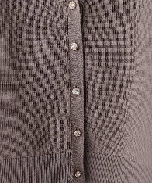 natural couture(ナチュラルクチュール)の「いろいろ釦畦編みポリニットカーディガン(カーディガン/ボレロ・レディース・モカ/ミント/ボルドー/チャコールグレー/グレイッシュベージュ・FREE)」の20枚目の写真