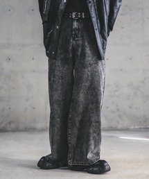 Shoowtime | ケミカルウォッシュハードブリーチワイドフレアデニムパンツ(デニムパンツ)