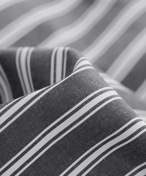 n'OrLABEL(ノアールレーベル)の「『ミックスストライプフリルシャツ』(シャツ/ブラウス・レディース・ブルー/チャコール・FREE)」の14枚目の写真