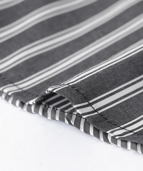 n'OrLABEL(ノアールレーベル)の「『ミックスストライプフリルシャツ』(シャツ/ブラウス・レディース・ブルー/チャコール・FREE)」の15枚目の写真