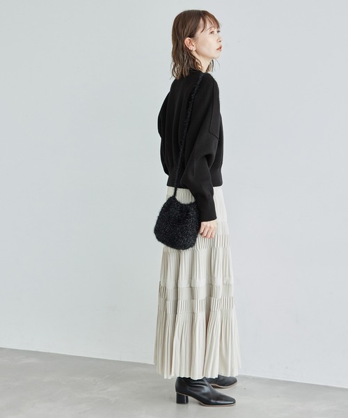 ROPE' PICNIC(ロペピクニック)の「【emur/エミュール】スウェットライクニット/セットアップ対応(ニット/セーター・レディース・ブラック/ブラウン/グレー・38)」の6枚目の写真