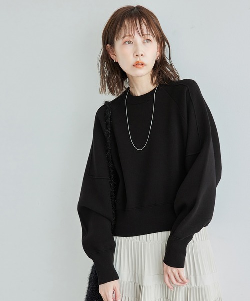 ROPE' PICNIC(ロペピクニック)の「【emur/エミュール】スウェットライクニット/セットアップ対応(ニット/セーター・レディース・ブラック/ブラウン/グレー・38)」の8枚目の写真