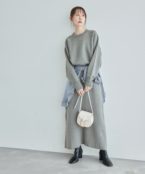ROPE' PICNIC(ロペピクニック)の「【emur/エミュール】スウェットライクニット/セットアップ対応(ニット/セーター・レディース・ブラック/ブラウン/グレー・38)」の10枚目の写真