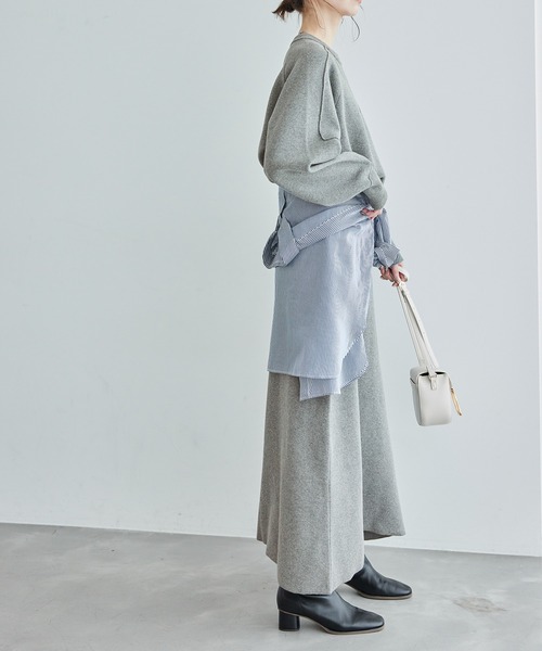 ROPE' PICNIC(ロペピクニック)の「【emur/エミュール】スウェットライクニット/セットアップ対応(ニット/セーター・レディース・ブラック/ブラウン/グレー・38)」の12枚目の写真