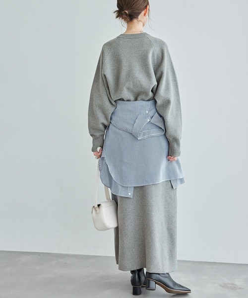 ROPE' PICNIC(ロペピクニック)の「【emur/エミュール】スウェットライクニット/セットアップ対応(ニット/セーター・レディース・ブラック/ブラウン/グレー・38)」の13枚目の写真