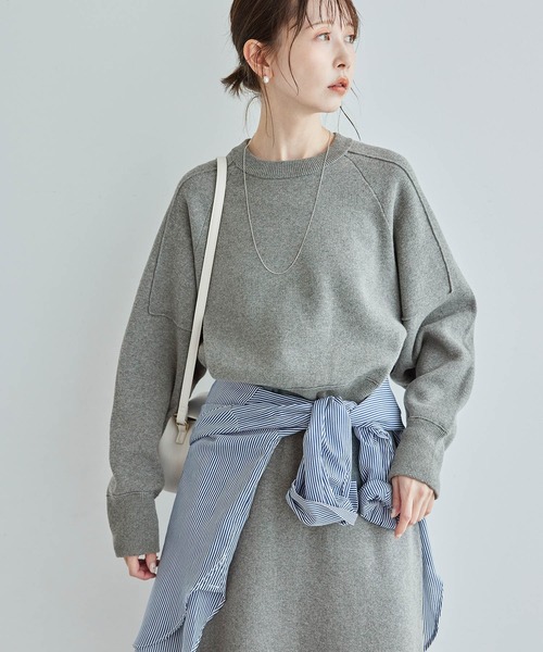 ROPE' PICNIC(ロペピクニック)の「【emur/エミュール】スウェットライクニット/セットアップ対応(ニット/セーター・レディース・ブラック/ブラウン/グレー・38)」の15枚目の写真