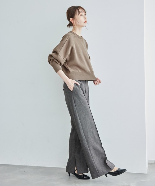 ROPE' PICNIC(ロペピクニック)の「【emur/エミュール】スウェットライクニット/セットアップ対応(ニット/セーター・レディース・ブラック/ブラウン/グレー・38)」の17枚目の写真