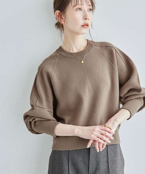 ROPE' PICNIC(ロペピクニック)の「【emur/エミュール】スウェットライクニット/セットアップ対応(ニット/セーター・レディース・ブラック/ブラウン/グレー・38)」の19枚目の写真