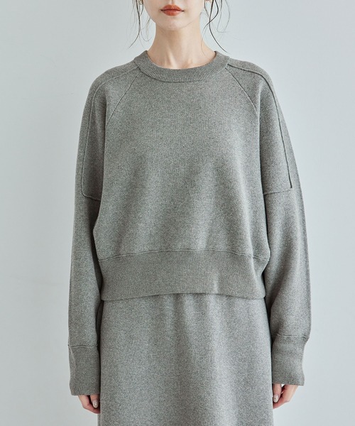 ROPE' PICNIC(ロペピクニック)の「【emur/エミュール】スウェットライクニット/セットアップ対応(ニット/セーター・レディース・ブラック/ブラウン/グレー・38)」の22枚目の写真