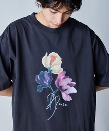 rehacer | rehacer : Fade Noise Flower CS / フェード ノイズフラワー カットソー(Tシャツ/カットソー)