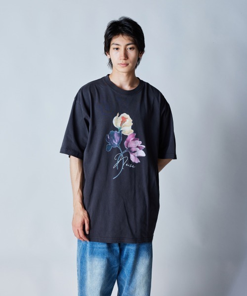 rehacer（レアセル）の「rehacer : Fade Noise Flower CS / フェード ノイズフラワー カットソー（Tシャツ/カットソー・メンズ・スミクロ/アイボリー・X-LARGE/LARGE/MEDIUM/SMALL）」の11枚目の写真