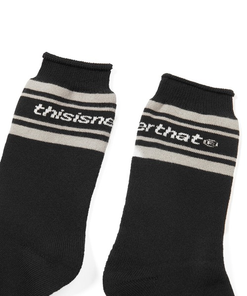 thisisneverthat（ディスイズネバーザット）の「Striped Socks（ソックス/靴下・メンズ・ブラック/ホワイト・FREE）」の6枚目の写真