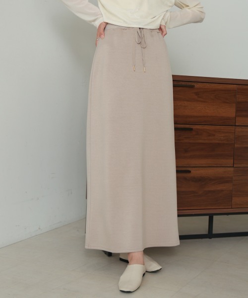 Bab(バブ)の「【S・Mサイズ展開】ポンチIラインスカート(スカート・レディース・チャコールグレー/グレイッシュベージュ/ブラック・M/S)」の12枚目の写真