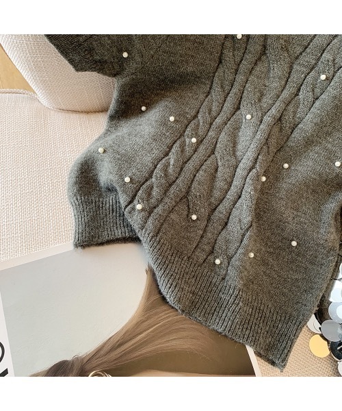 SALTMINT（ソルトミント）の「ケーブルパールニットトップス（ニット/セーター・レディース・ブラック/グレー/ホワイト・FREE）」の19枚目の写真