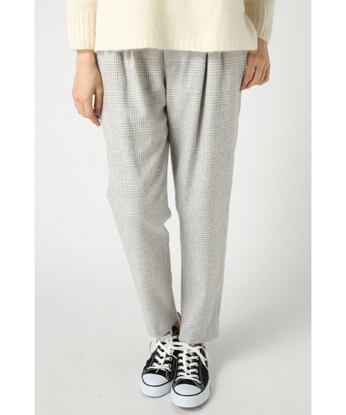 JOURNAL STANDARD（ジャーナルスタンダード）の「フラノストライプグレンチェックWゴム テーパードパンツ#（その他パンツ・レディース・ネイビー/グレー・38/36/40）」の18枚目の写真