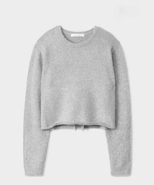 LEPSIM（レプシィム）の「【FOR I SERIES】7ゲージラメバックスリットプルオーバー　149836（ニット/セーター・レディース・チャコールグレー/ブルー/シルバー・FREE）」の3枚目の写真