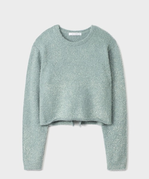 LEPSIM（レプシィム）の「【FOR I SERIES】7ゲージラメバックスリットプルオーバー　149836（ニット/セーター・レディース・チャコールグレー/ブルー/シルバー・FREE）」の2枚目の写真