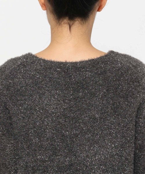 LEPSIM（レプシィム）の「【FOR I SERIES】7ゲージラメバックスリットプルオーバー　149836（ニット/セーター・レディース・チャコールグレー/ブルー/シルバー・FREE）」の10枚目の写真