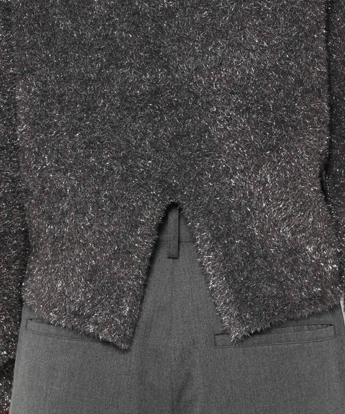 LEPSIM（レプシィム）の「【FOR I SERIES】7ゲージラメバックスリットプルオーバー　149836（ニット/セーター・レディース・チャコールグレー/ブルー/シルバー・FREE）」の11枚目の写真