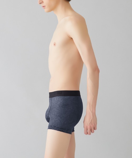 BODY WILD(ボディーワイルド)の「BODY WILD/ボディワイルド ボクサーパンツ ラッセルレース アラベスク柄(ボクサーパンツ・メンズ・チャコールグレー/ダークブルー/レッド系その他・MEDIUM/LARGE)」の4枚目の写真