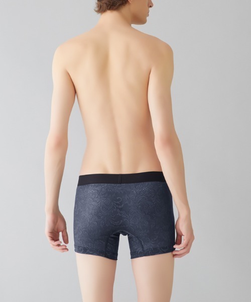 BODY WILD(ボディーワイルド)の「BODY WILD/ボディワイルド ボクサーパンツ ラッセルレース アラベスク柄(ボクサーパンツ・メンズ・チャコールグレー/ダークブルー/レッド系その他・MEDIUM/LARGE)」の5枚目の写真