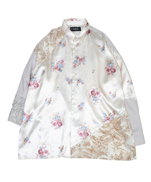 milkboy floweret ステンドグラス 花柄 リボン シャツ milkboy floweret ステンドグラス 花柄 リボン シャツ